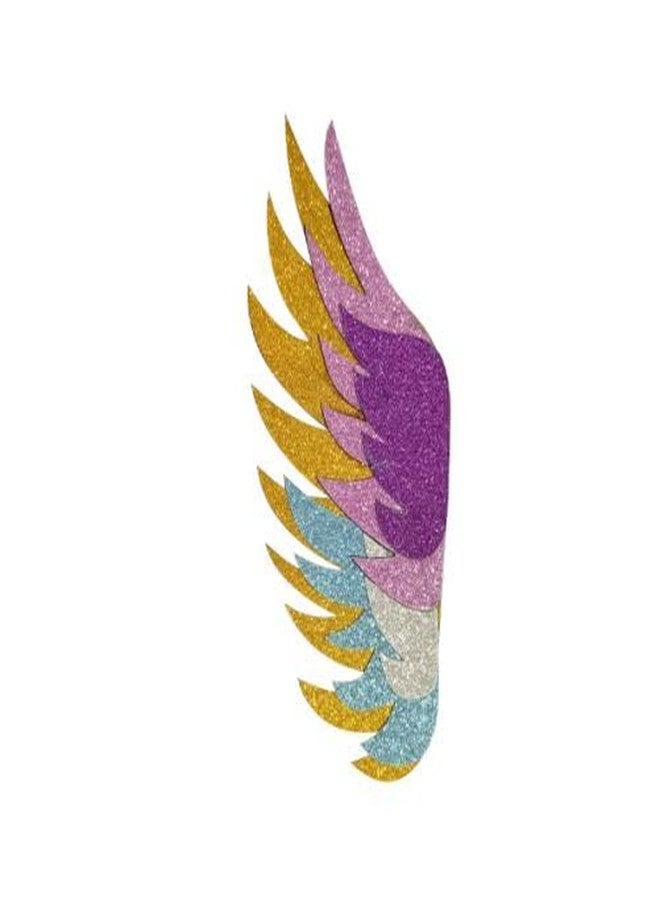 OM KRAFT Glitter Edge Angel Wing Wall Mount | Sparkling Feather Décor | Party Backdrop & Fantasy Styling - Image 3